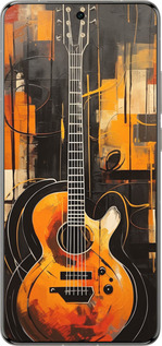 Силиконовый чехол Чехол для телефона Оранжевая Гитара для Vivo X200 PRO - 5934u-3883 изображение 