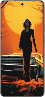 Силиконовый чехол Чехол для телефона Девушка возле автомобиля для Vivo X200 PRO - 5946u-3883 изображение 