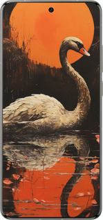 Силиконовый чехол Лебедь для Vivo X200 PRO - 5964u-3883 изображение 