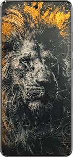Силіконовий чехол Лев у золотих фарбах для Vivo X200 PRO - 6155u-3883 изображение 