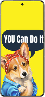 Силиконовый чехол чехол с корги You Can Do It для Vivo X200 PRO - 6184u-3883 изображение 