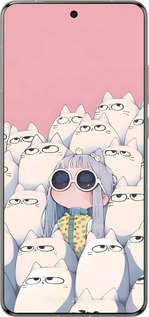 Силіконовий чехол Малышка с котами для Vivo X200 PRO - 6295u-3883 изображение 