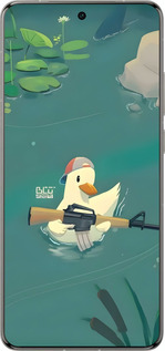 Силіконовий чехол Каченя з автоматом для Vivo X200 PRO - 6356u-3883 изображение 