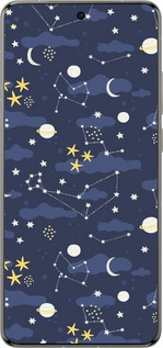 Силиконовый чехол Астрономический узор. Милый дизайн мультяшной вселенной для Vivo X200 PRO - 6446u-3883 изображение 