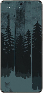 Силіконовий чехол Лисиця та нічний ліс для Vivo X200 PRO - 6481u-3883 изображение 