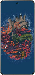 Силіконовий чехол Серце моря для Vivo X200 PRO - 6506u-3883 изображение 