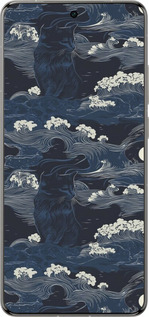 Силіконовий чехол Морська тематика у стилі арт-деко для Vivo X200 PRO - 6520u-3883 изображение 