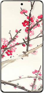 Силиконовый чехол Принт с изображением цветения сакуры для Vivo X200 PRO - 6545u-3883 изображение 