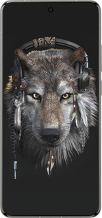 Силіконовий чехол Вовк-меломан для Vivo X200 PRO - 875u-3883 изображение 