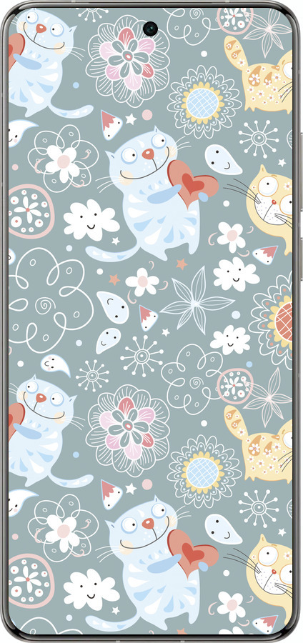 Силиконовый чехол Котята v3 для Vivo X200 PRO - 1223u-3883 изображение 