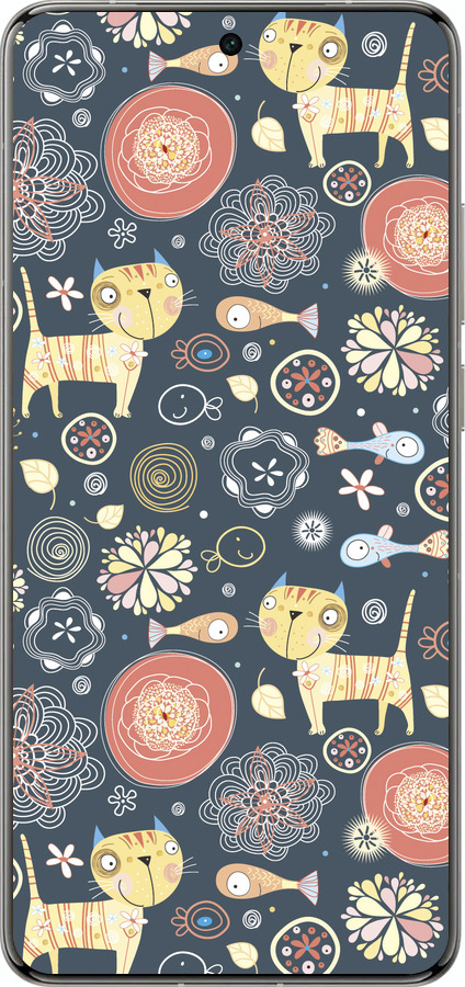 Силіконовий чехол Кошенята v4 для Vivo X200 PRO - 1224u-3883 изображение 