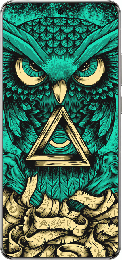 Силиконовый чехол Сова Арт-тату для Vivo X200 PRO - 3971u-3883 изображение 