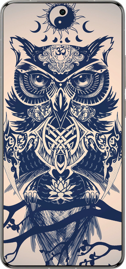 Силіконовий чехол Сова у візерунок для Vivo X200 PRO - 4000u-3883 изображение 