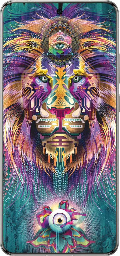 Силіконовий чехол Люмінесцентний лев для Vivo X200 PRO - 4037u-3883 изображение 