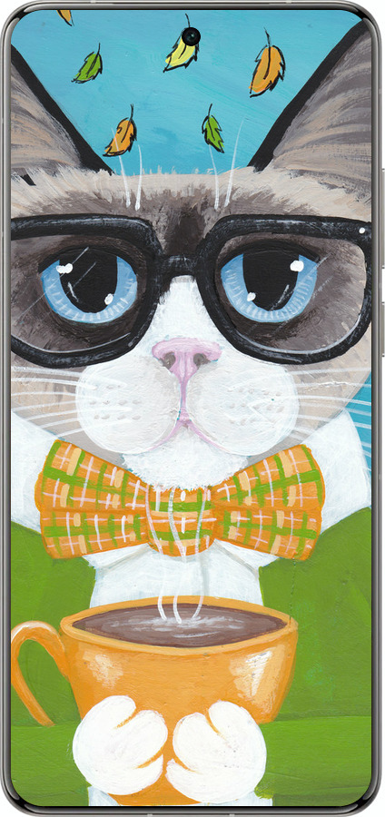 Силіконовий чехол Cat&Coffee для Vivo X200 PRO - 4053u-3883 изображение 