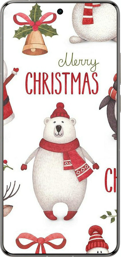 Силіконовий чехол Merry Christmas для Vivo X200 PRO - 4106u-3883 изображение 