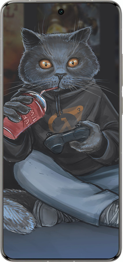 Силиконовый чехол gamer cat для Vivo X200 PRO - 4140u-3883 изображение 