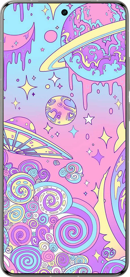 Силіконовий чехол Рожева галактика для Vivo X200 PRO - 4146u-3883 изображение 