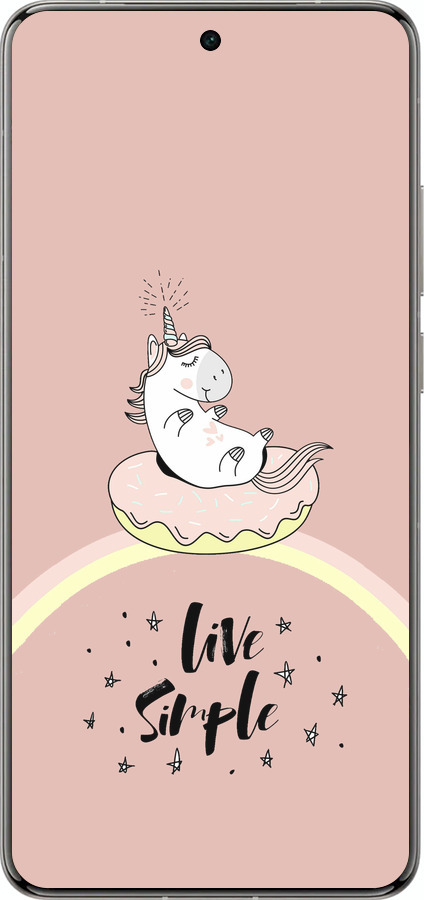 Силиконовый чехол Единорожка в пончике для Vivo X200 PRO - 4282u-3883 изображение 