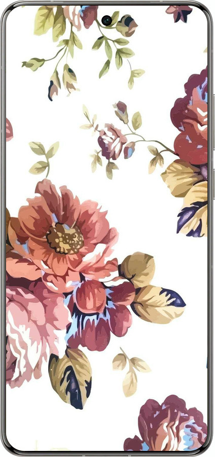 Силиконовый чехол Vintage flowers для Vivo X200 PRO - 4333u-3883 изображение 