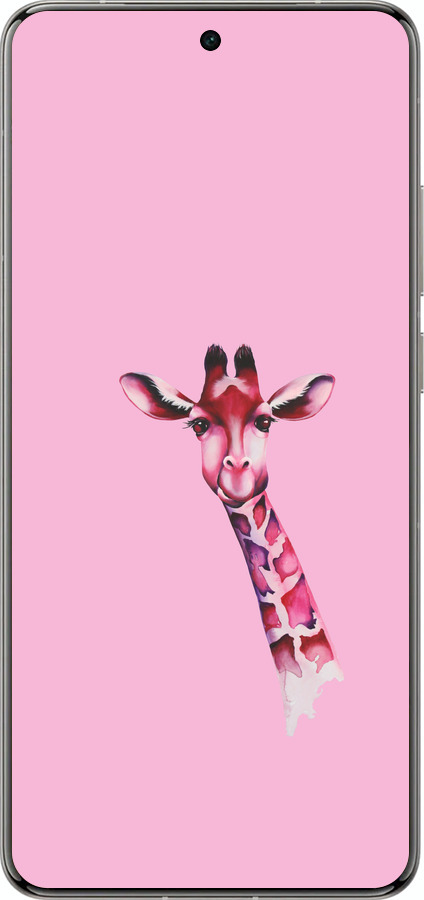 Силиконовый чехол Розовая жирафа для Vivo X200 PRO - 4441u-3883 изображение 