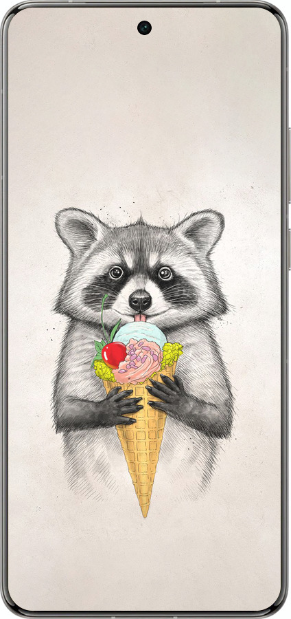 Силіконовий чехол Єнотик з морозивом для Vivo X200 PRO - 4602u-3883 изображение 