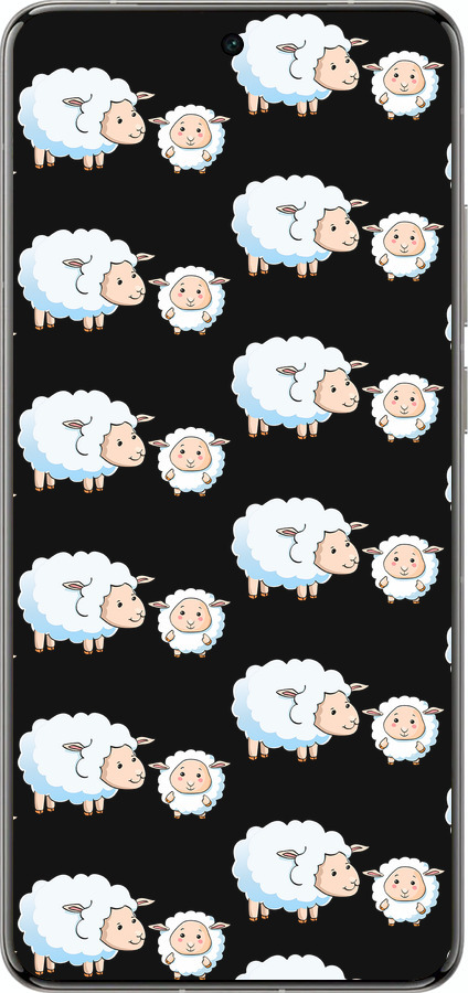 Силіконовий чехол Овечки1 для Vivo X200 PRO - 4637u-3883 изображение 