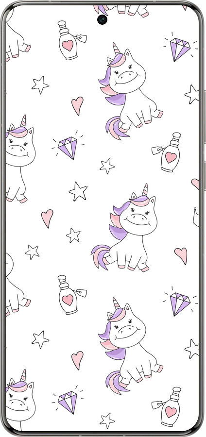 Силиконовый чехол Единорожка v2 для Vivo X200 PRO - 4703u-3883 изображение 