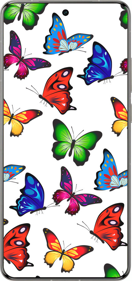 Силиконовый чехол Красочные мотыльки для Vivo X200 PRO - 4761u-3883 изображение 