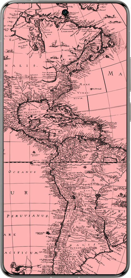 Силиконовый чехол Карта для Vivo X200 PRO - 4794u-3883 изображение 