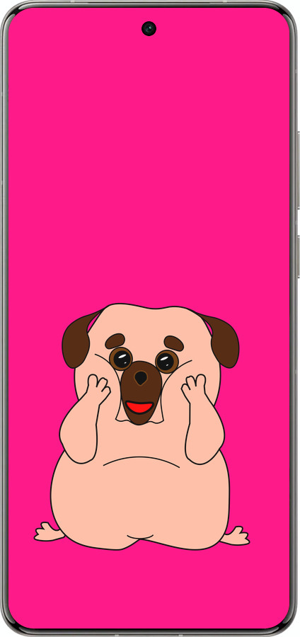 Силіконовий чехол Веселий мопс для Vivo X200 PRO - 4908u-3883 изображение 