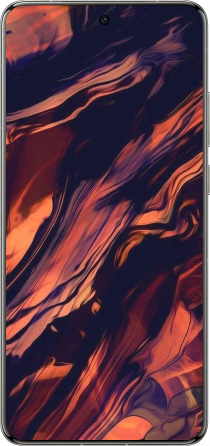 Силіконовий чехол Чорно-помаранчева абстракція для Vivo X200 PRO - 5340u-3883 изображение 