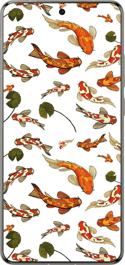 Силиконовый чехол Рыбы Кои для Vivo X200 PRO - 5535u-3883 изображение 