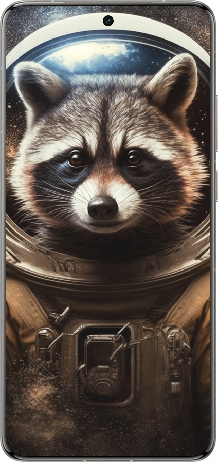 Силиконовый чехол Raccoon austronaut для Vivo X200 PRO - 5581u-3883 изображение 