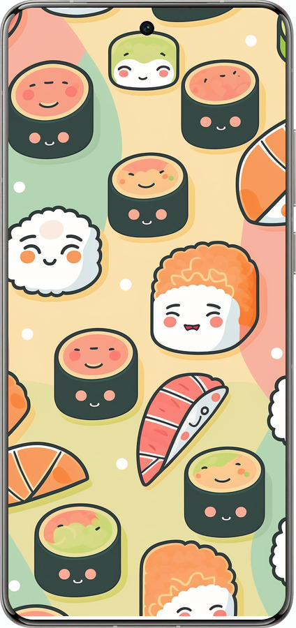 Силиконовый чехол Суши паттерн для Vivo X200 PRO - 5583u-3883 изображение 