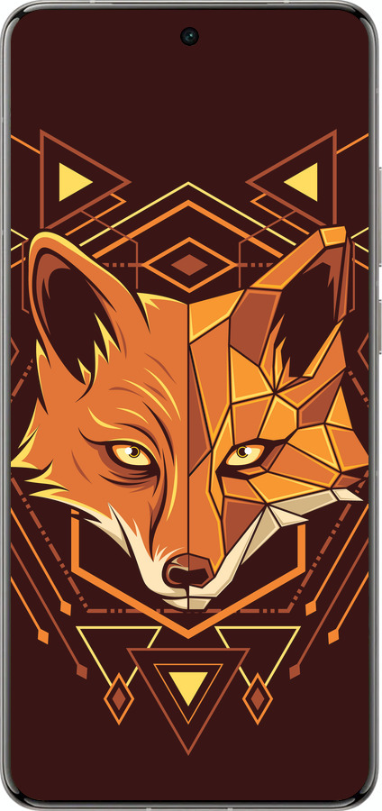 Силиконовый чехол Лиса геометрия для Vivo X200 PRO - 5607u-3883 изображение 