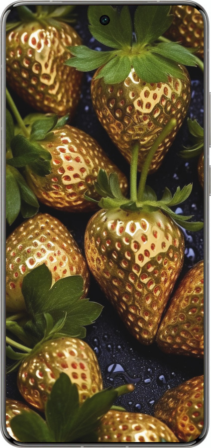 Силиконовый чехол Золотая клубника для Vivo X200 PRO - 5637u-3883 изображение 