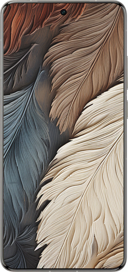 Силіконовий чехол Листя в стилі бохо для Vivo X200 PRO - 5643u-3883 изображение 