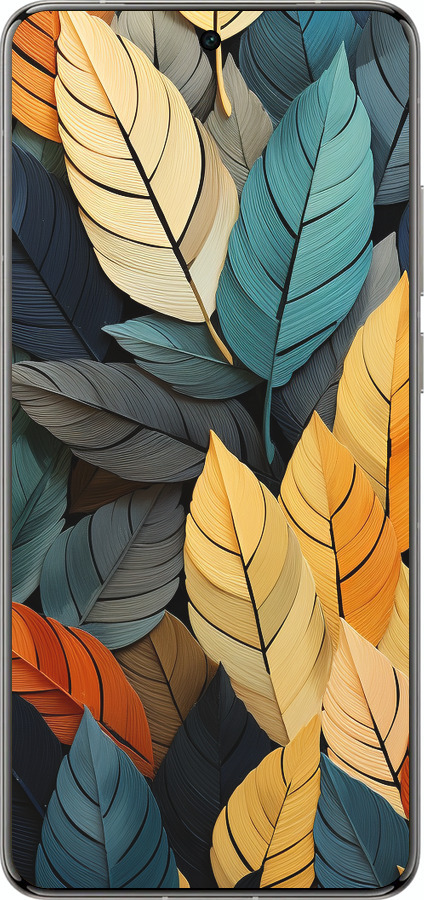 Силиконовый чехол Кольорове листя для Vivo X200 PRO - 5644u-3883 изображение 