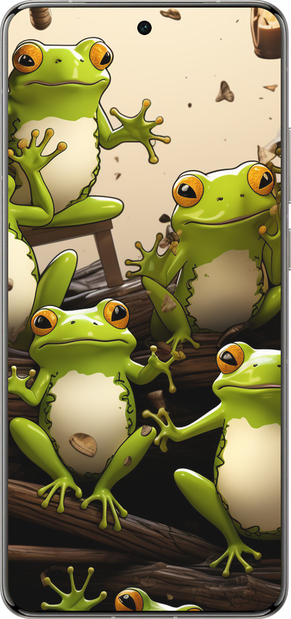 Силіконовий чехол Жабки для Vivo X200 PRO - 5656u-3883 изображение 