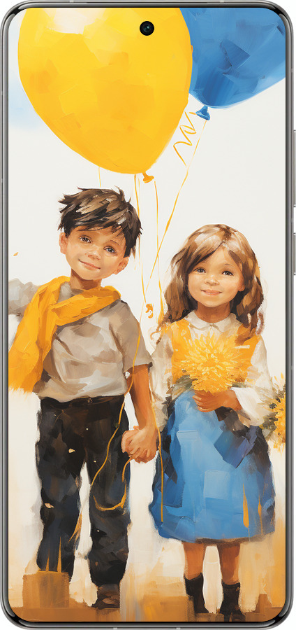 Силіконовий чехол Діти з кульками для Vivo X200 PRO - 5659u-3883 изображение 