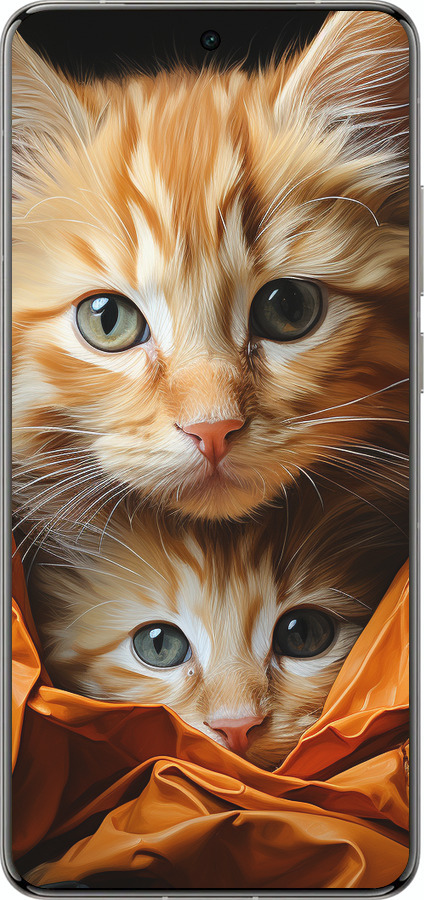 Силіконовий чехол Котики 2 для Vivo X200 PRO - 5664u-3883 изображение 