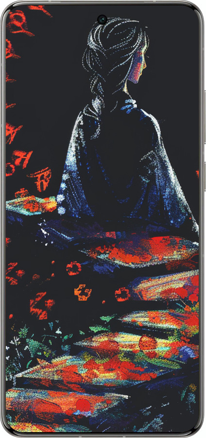 Силіконовий чехол Мрійлива дівчина для Vivo X200 PRO - 6042u-3883 изображение 