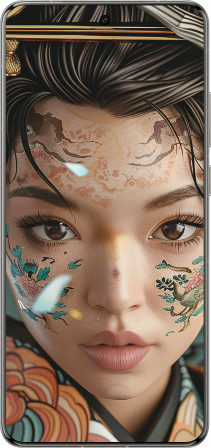 Силиконовый чехол Взгляд души самурая для Vivo X200 PRO - 6076u-3883 изображение 