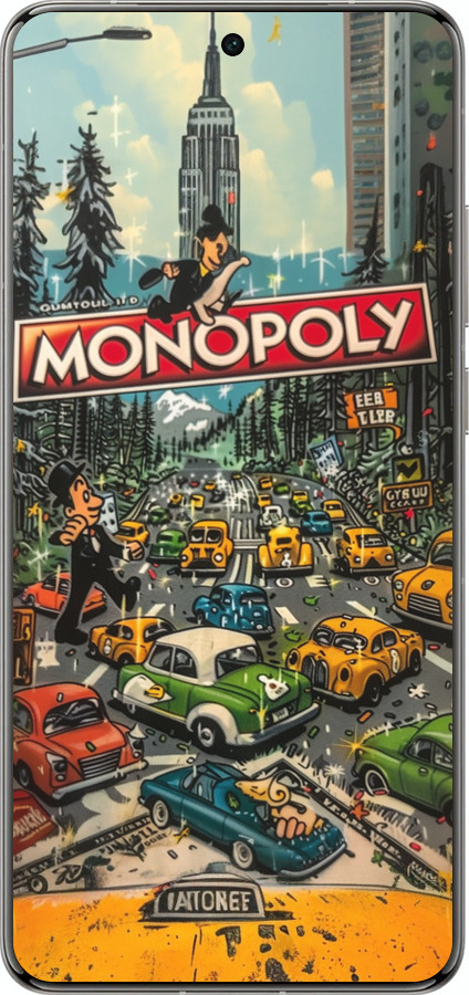 Силиконовый чехол Городской драйв Monopoly для Vivo X200 PRO - 6088u-3883 изображение 