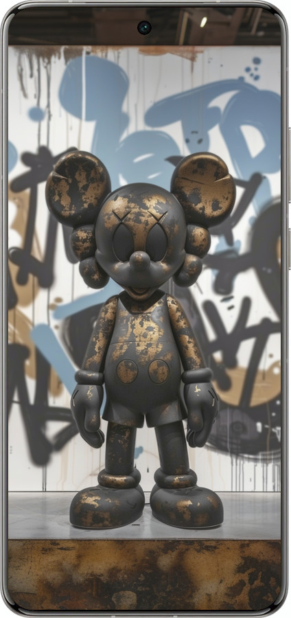 Силіконовий чехол Bronze kaws v2 для Vivo X200 PRO - 6098u-3883 изображение 