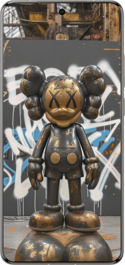 Силіконовий чехол Bronze kaws v3 для Vivo X200 PRO - 6099u-3883 изображение 