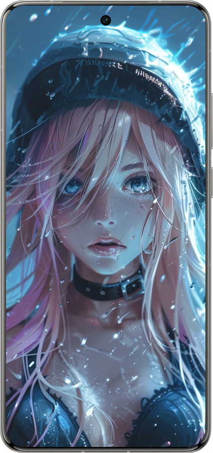 Силиконовый чехол Аниме-дива под дождем для Vivo X200 PRO - 6120u-3883 изображение 