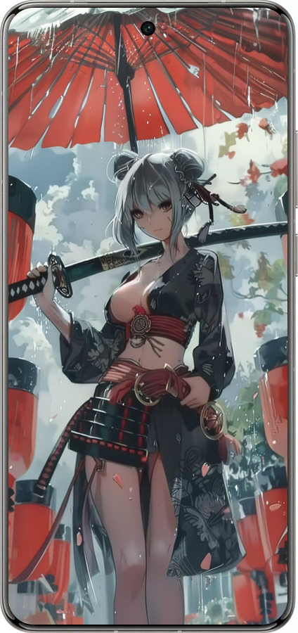 Силиконовый чехол Гейша-воин для Vivo X200 PRO - 6124u-3883 изображение 