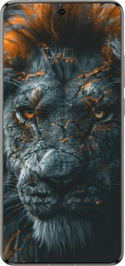 Силиконовый чехол Пламенный лев для Vivo X200 PRO - 6153u-3883 изображение 